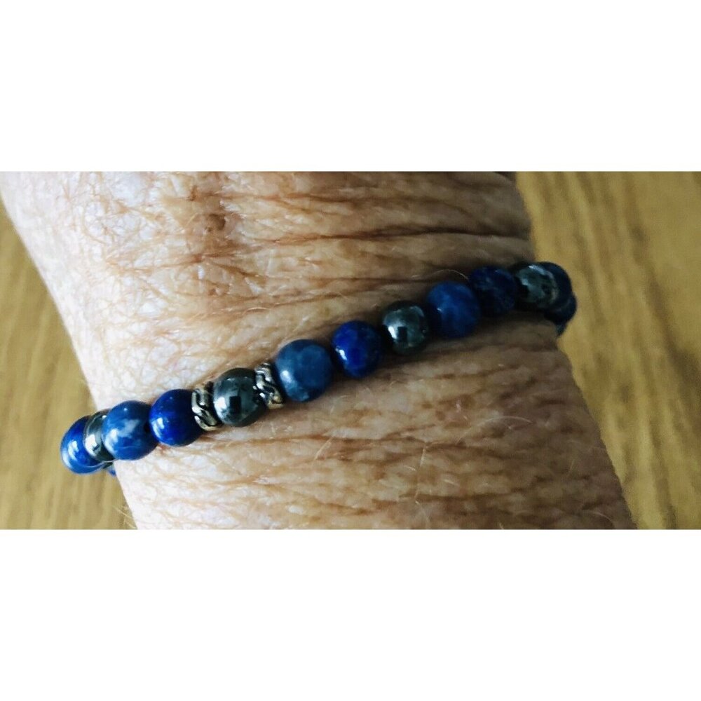 Brand New W/Tags John Hardy Lapis Lazuli, Sodalite & Hematite Bead Bracelet Sz M